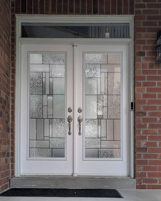 Oracle decorative glass door insert, installed (photo 10)