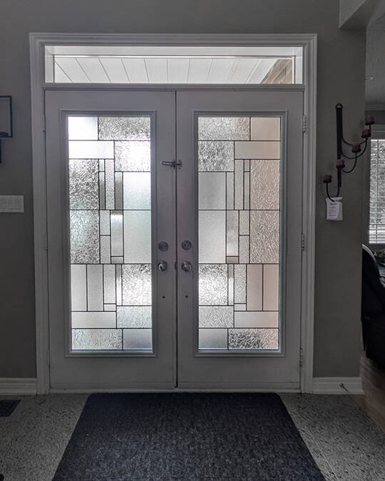Oracle decorative glass door insert, installed (photo 11)