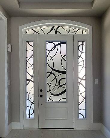 Blazer laser cut iron door insert, installed (photo 5)