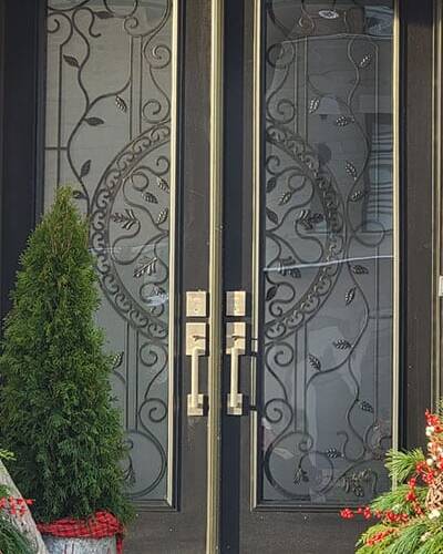 Prestige wrought iron door insert, installed (photo 2)