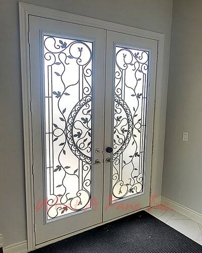 Prestige wrought iron door insert, installed (photo 3)