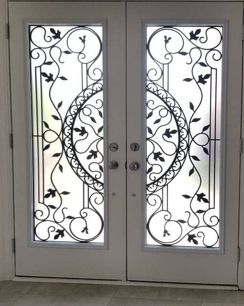 Prestige wrought iron door insert, installed (photo 4)