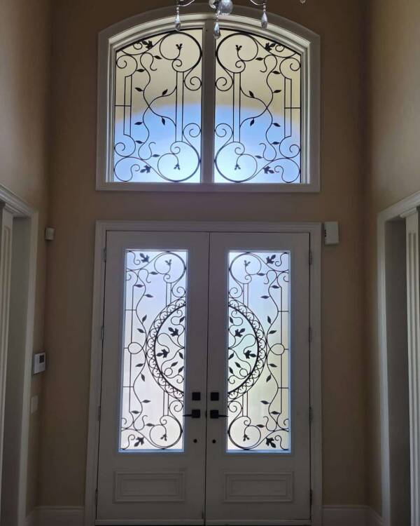 Prestige wrought iron door insert, installed (photo 5)