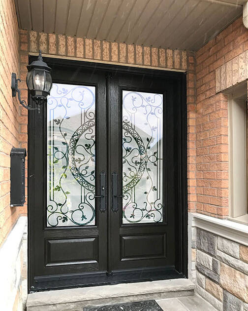 Prestige wrought iron door insert, installed (photo 6)