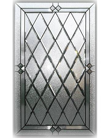 Prisma decorative glass door insert, installed (photo 6)