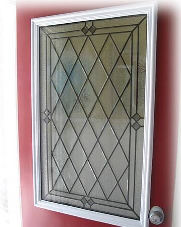 Prisma decorative glass door insert, installed (photo 7)