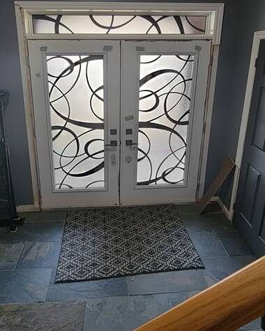 Blazer laser cut iron door insert, installed (photo 7)
