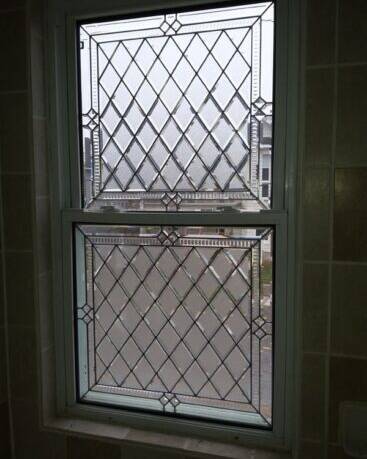 Prisma decorative glass door insert, installed (photo 11)