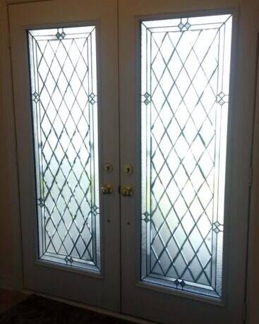 Prisma decorative glass door insert, installed (photo 13)