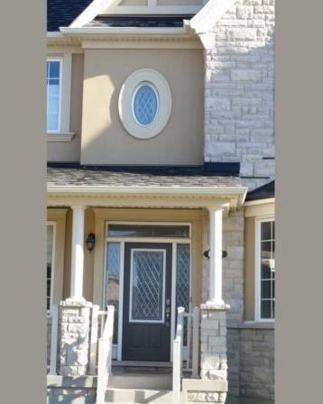 Prisma decorative glass door insert, installed (photo 14)
