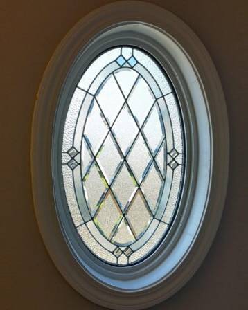 Prisma decorative glass door insert, installed (photo 15)