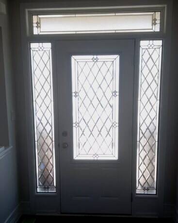Prisma decorative glass door insert, installed (photo 16)