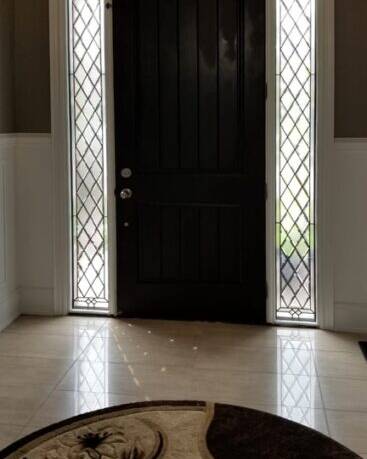 Prisma decorative glass door insert, installed (photo 17)