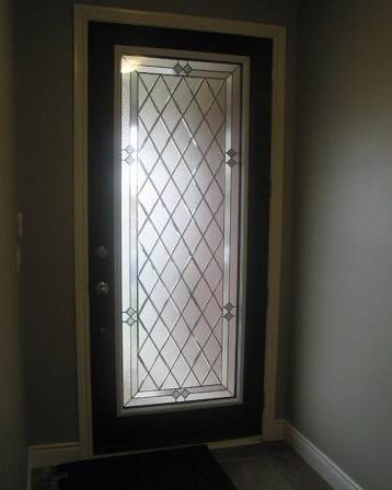 Prisma decorative glass door insert, installed (photo 18)