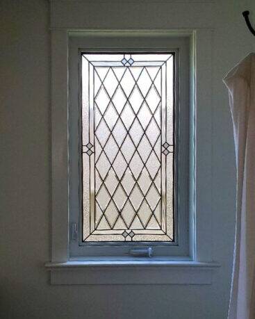 Prisma decorative glass door insert, installed (photo 19)
