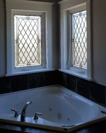 Prisma decorative glass door insert, installed (photo 20)