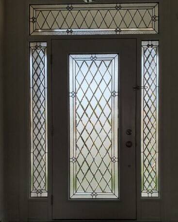 Prisma decorative glass door insert, installed (photo 23)