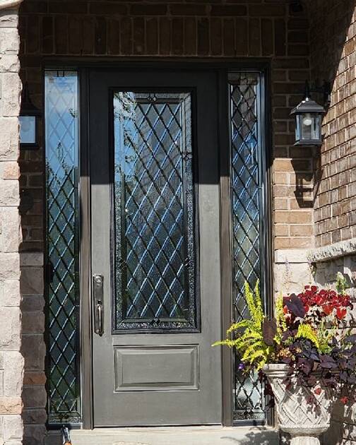 Prisma decorative glass door insert, installed (photo 27)