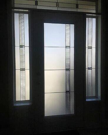 Prodigy decorative glass door insert, installed (photo 5)