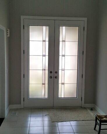 Prodigy decorative glass door insert, installed (photo 8)
