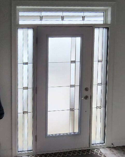 Prodigy decorative glass door insert, installed (photo 21)