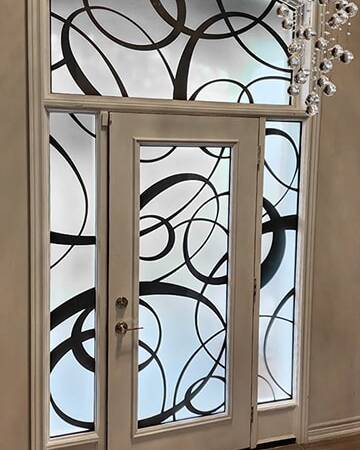 Blazer laser cut iron door insert, installed (photo 12)
