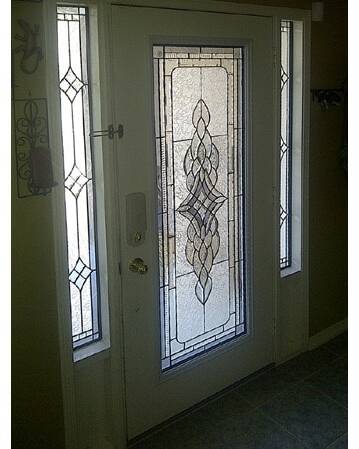 Reflection decorative glass door insert, installed (photo 4)