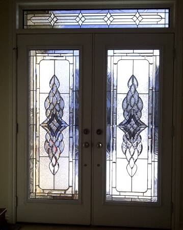 Reflection decorative glass door insert, installed (photo 5)