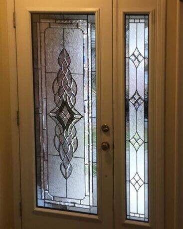 Reflection decorative glass door insert, installed (photo 6)