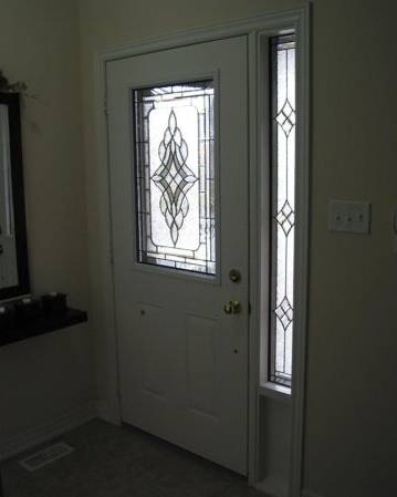 Reflection decorative glass door insert, installed (photo 9)