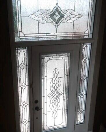 Reflection decorative glass door insert, installed (photo 11)