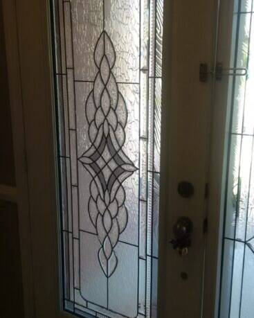Reflection decorative glass door insert, installed (photo 13)