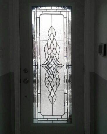 Reflection decorative glass door insert, installed (photo 14)