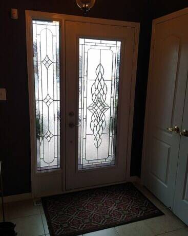 Reflection decorative glass door insert, installed (photo 16)