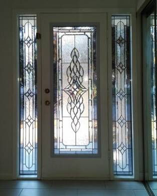 Reflection decorative glass door insert, installed (photo 19)