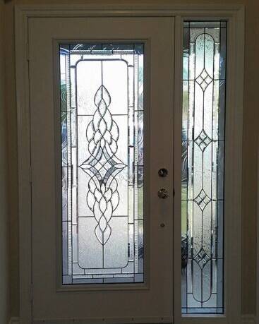 Reflection decorative glass door insert, installed (photo 20)