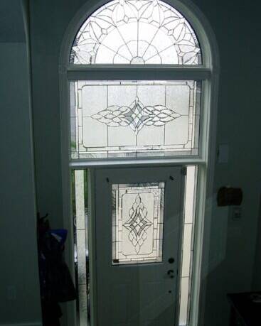 Reflection decorative glass door insert, installed (photo 22)