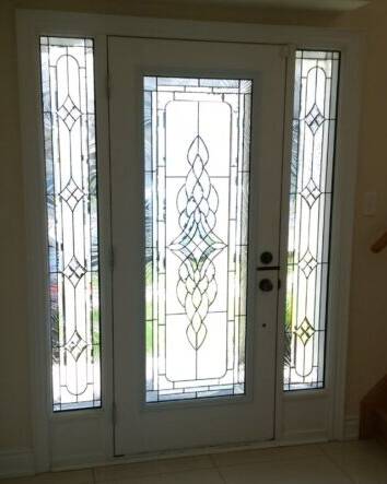 Reflection decorative glass door insert, installed (photo 25)