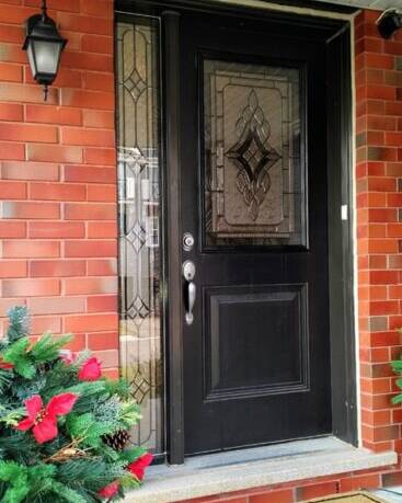 Reflection decorative glass door insert, installed (photo 27)