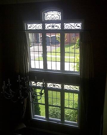 Salonica wrought iron door insert, installed (photo 11)