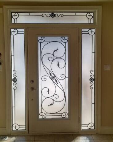 Salonica wrought iron door insert, installed (photo 16)