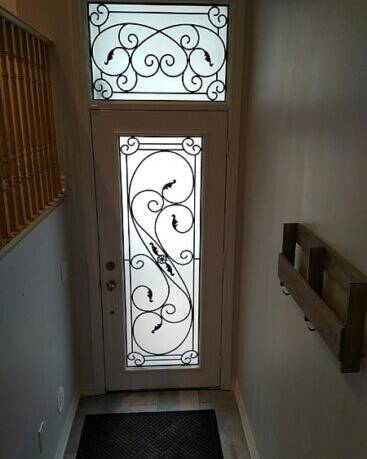 Salonica wrought iron door insert, installed (photo 17)