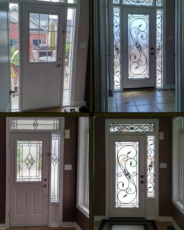 Salonica wrought iron door insert, installed (photo 18)