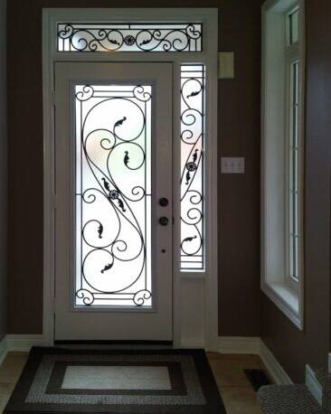 Salonica wrought iron door insert, installed (photo 20)