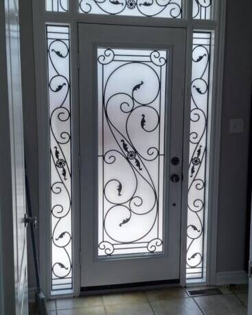 Salonica wrought iron door insert, installed (photo 21)