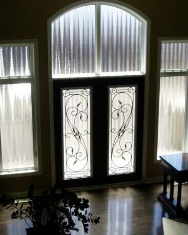 Salonica wrought iron door insert, installed (photo 23)