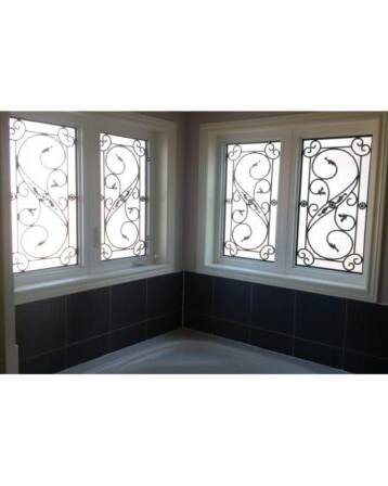 Salonica wrought iron door insert, installed (photo 24)