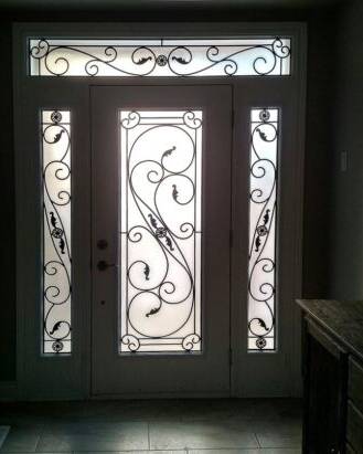 Salonica wrought iron door insert, installed (photo 25)
