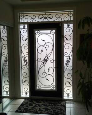 Salonica wrought iron door insert, installed (photo 26)