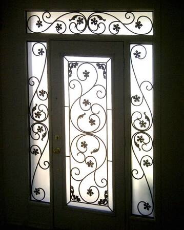 Sharona wrought iron door insert, installed (photo 6)